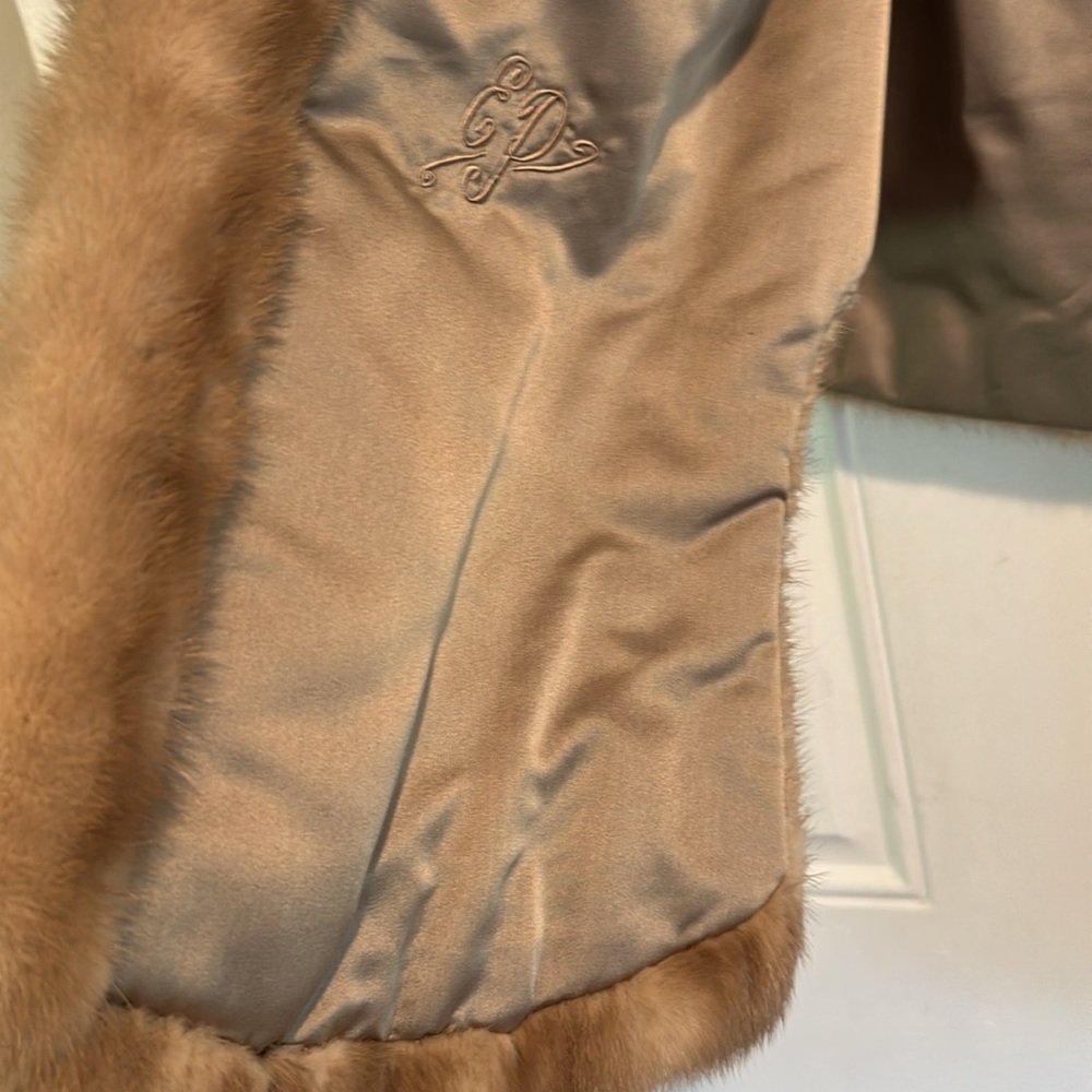 Luxurious Brown Mink Coat Shawl Wrap Vintage Kauffmans Los Angeles - Picture 4 of 9